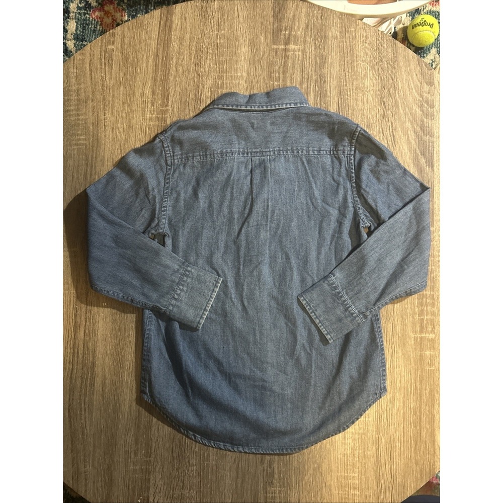 NWT J Crew Cuts Boys Denim Button Up Long Sleeve Size 6/7 - Picture 4 of 4